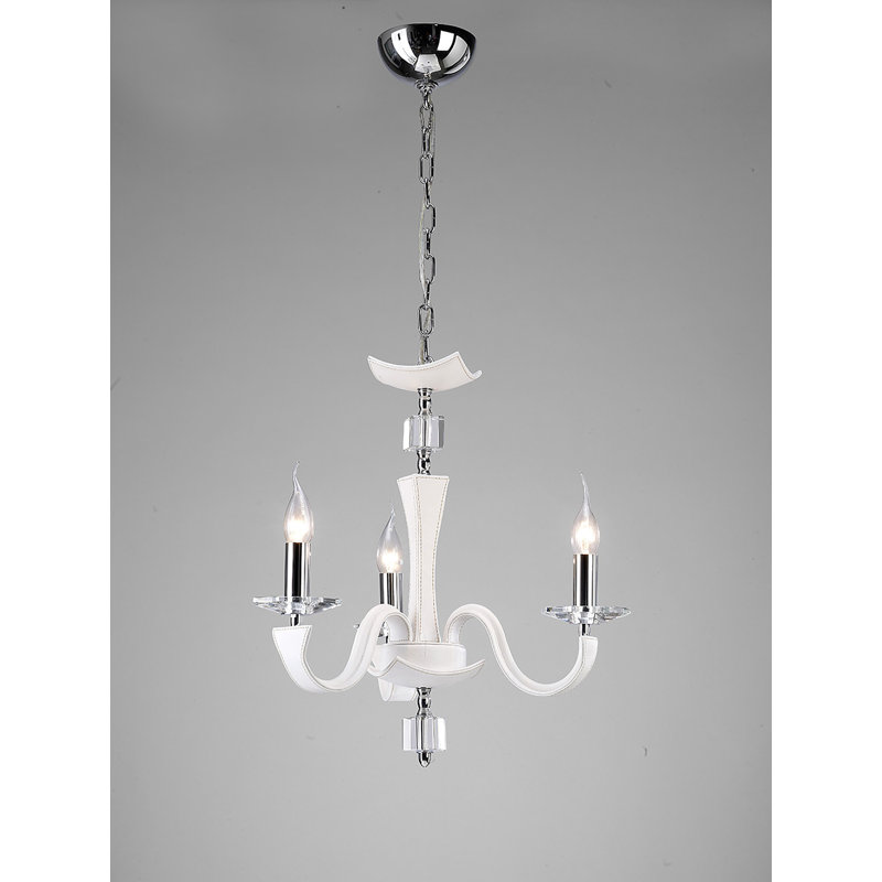 Killingsworth 3 - Light Candle Chandelier, White