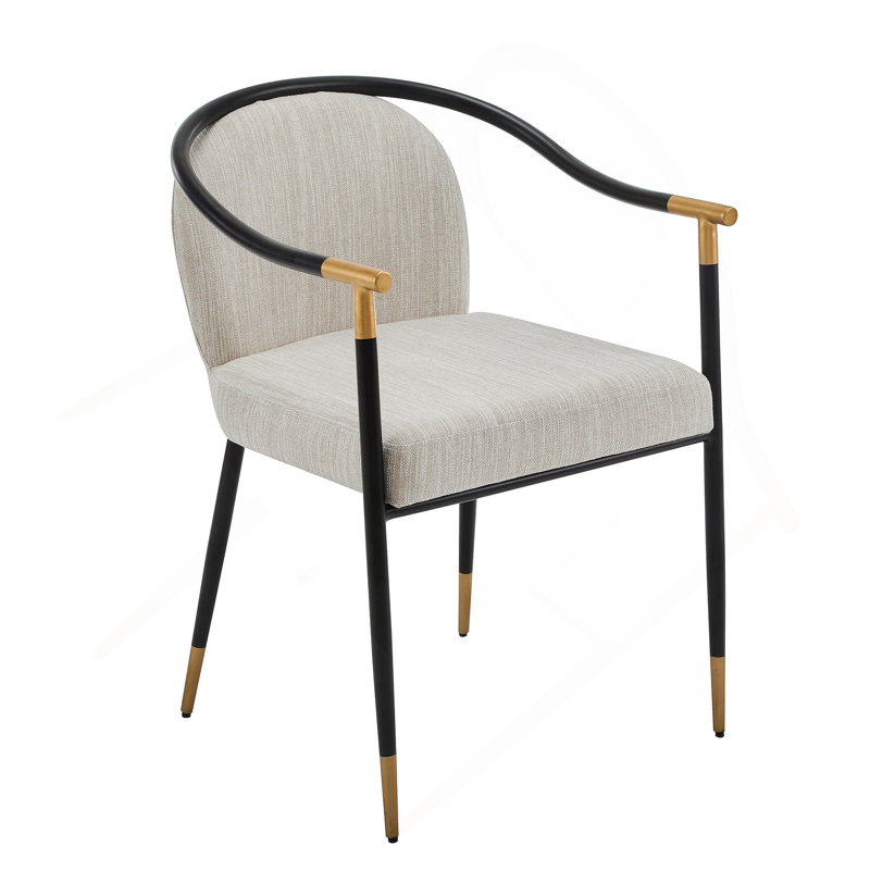 Modern Upholstered Dining Chair, Beige