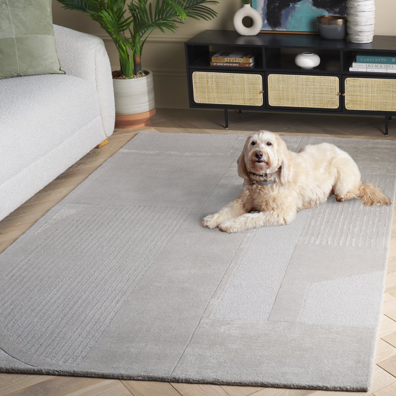 Tapis gris Fifth Avenue 251, Rectangle de 5 pi x 8 pi