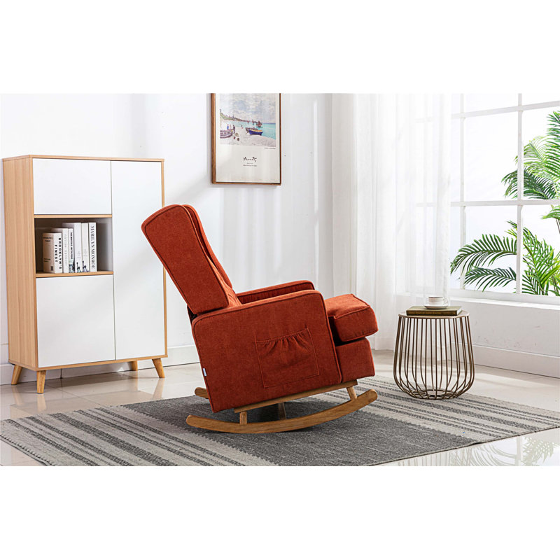 Chaise berçante Abhimanyu, Polyester orange