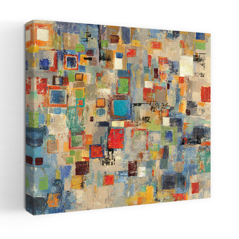 Complexity - Available As Pod Abstract Colorful Geometric Art, 48" H x 48" W