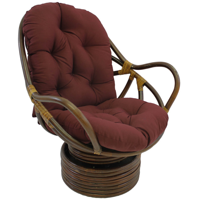 Lounge Chair Cushion, Solid Twill - Burgundy