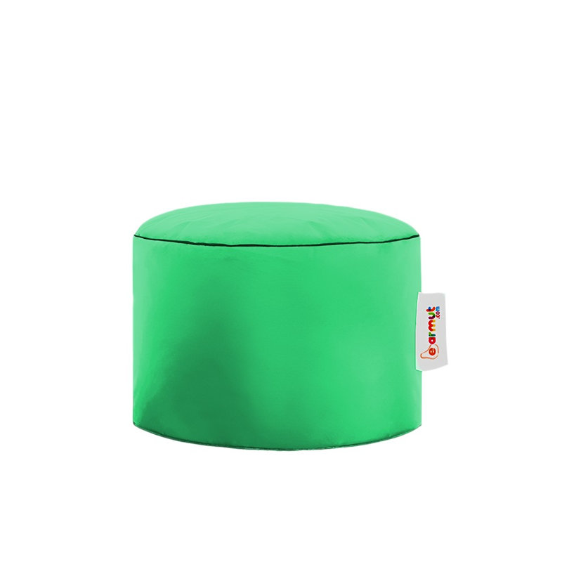 Kaamilah 55Cm Wide Round Pouffe Ottoman, Green