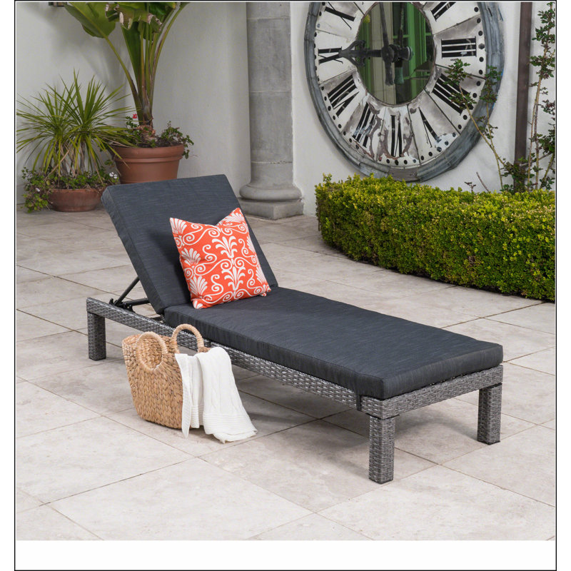 Chaise longue PUERTA KD CHAISE, Noir, Noir