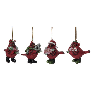 3'' Polyresin Birds Hanging Figurine Ornament