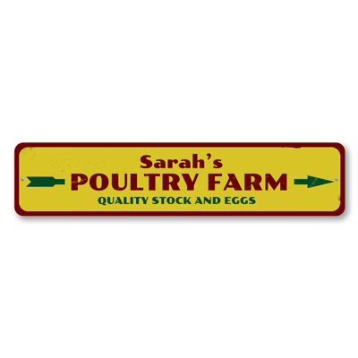 Poultry Farm Custom Aluminum Sign
