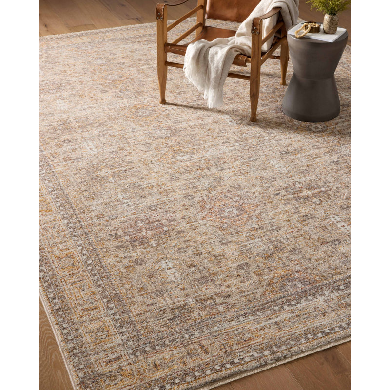 Angela Rose Traditional Oatmeal & Spice Rectangular Area Rug