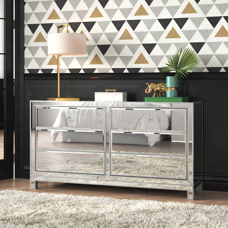 Fairgrove 60'' W 6-Drawer Glam Double Dresser