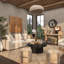 Miroir mural en bois