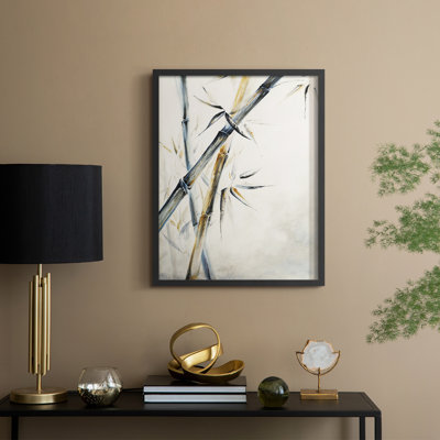 Black Bamboo Framed Print - Solid Wood