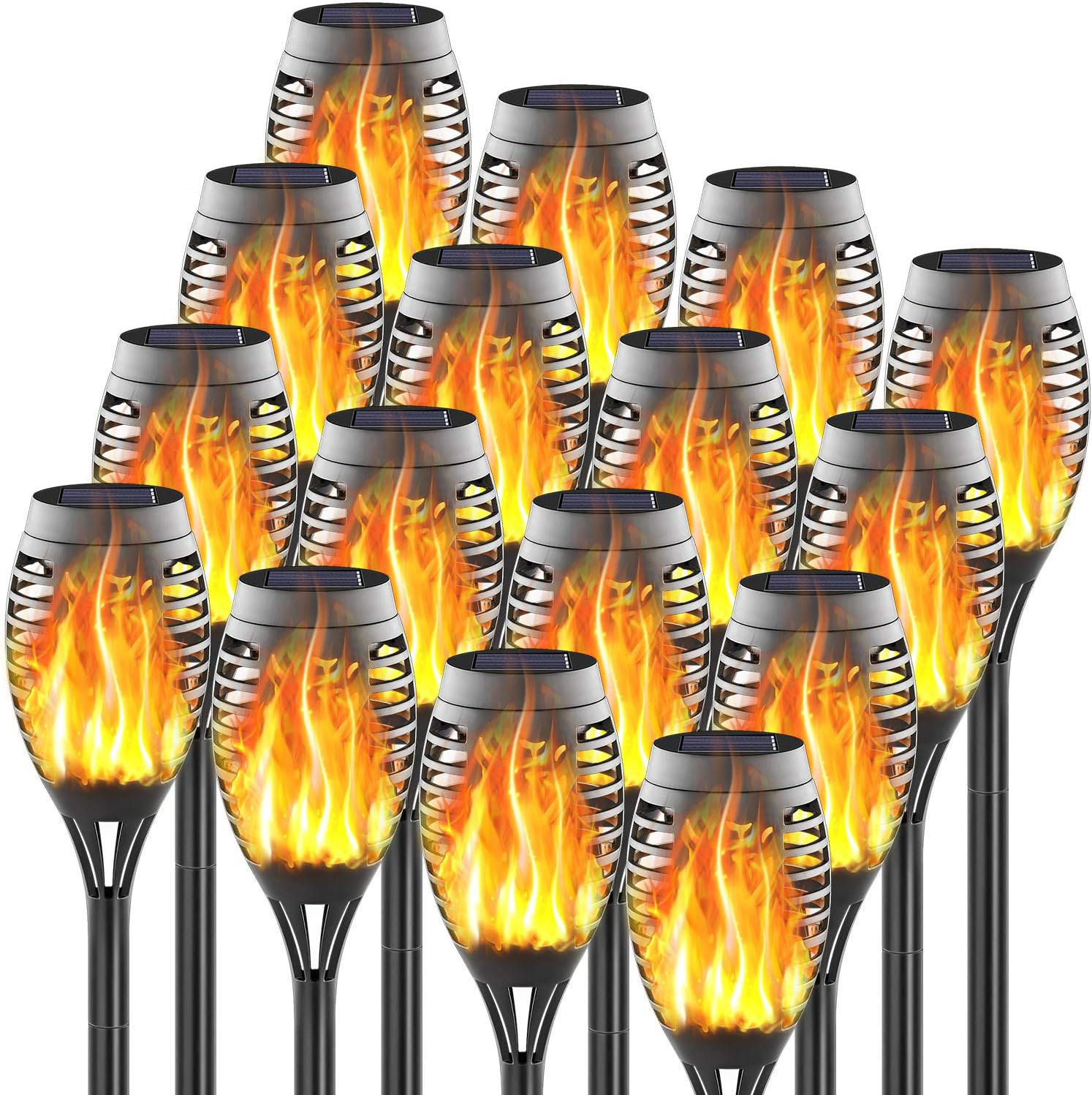 Arlmont & Co. 16Pack Mini Solar Torch Lights | Wayfair