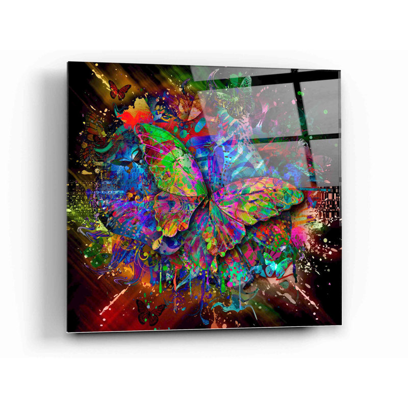«Monarch», art mural en verre acrylique, H 12 po x l 12 po x P 0,13 po