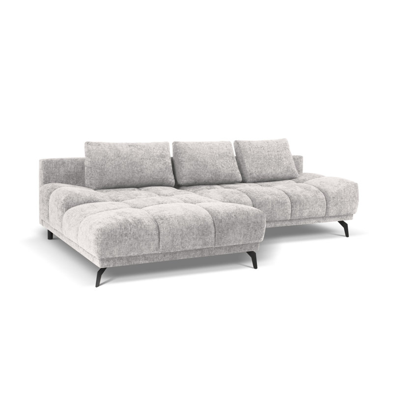 Cuthrell 5 Seater Sofa Bed, Silver Melange, Left Hand Facing