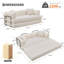 Canapé-lit convertible de 79 pouces, canapé-lit pliant 4-en-1 avec coussin, canapé-lit en chenille désossé pour le salon, sans assemblage-1458935858