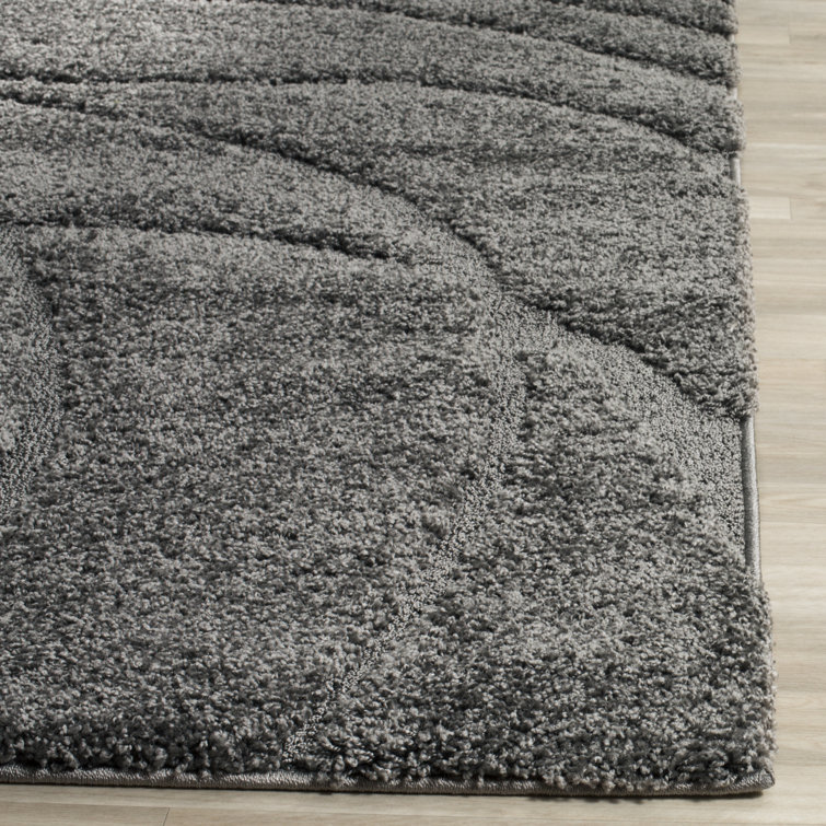 Ashal Abstract Charcoal Gray Area Rug