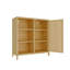 Étagère de rangement grande capacité pour salles de bains et chambres - Modèle à une porte avec 2 étagères ouvertes, idéale pour les petits espaces, avec cadre, profondeur de 30,63 cm, placard dissimulé pour salon.