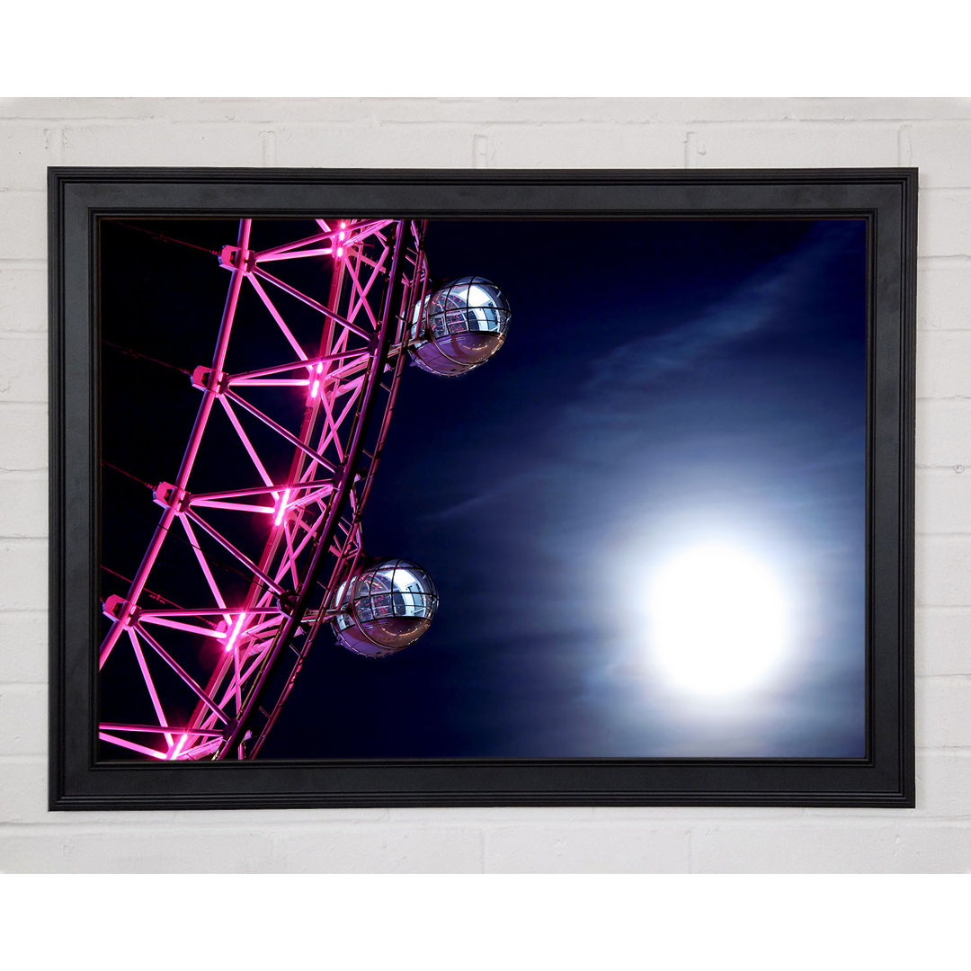 London Eye Pods In The Moonlight - Einzelne Bilderrahmen Kunstdrucke