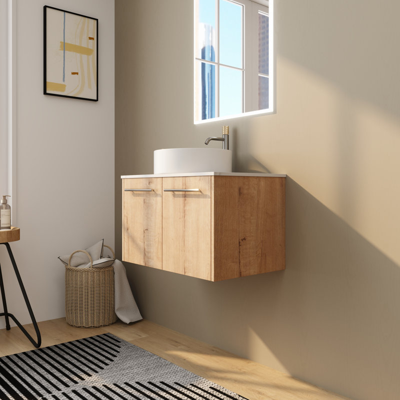 29.54'' Single Bathroom Vanity with Ceramic Top