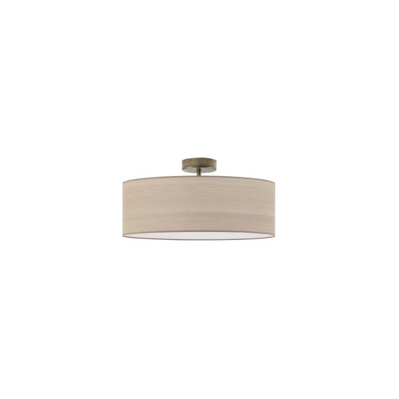 Bisono-Miro Fabric Semi Flush Mount, Brown, Wash White