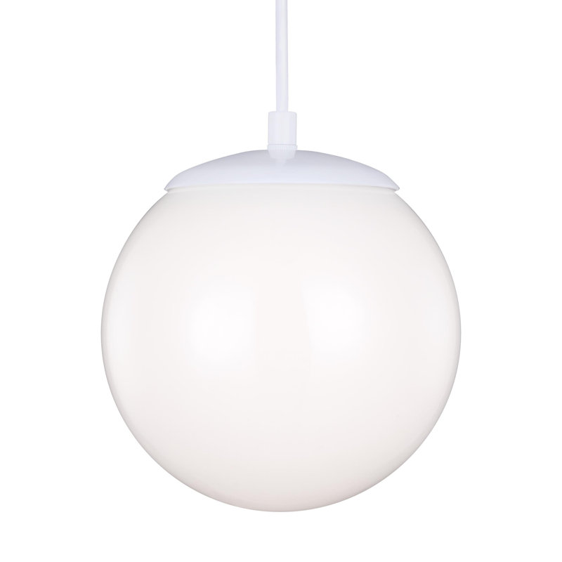 1 - Light Pendant, 12.5" H x 12" W x 12" D, White