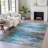 Machine Washable Indoor/Outdoor Xhevrie Blue Rug-111819614