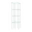 Paquet de 6 cages à tomates carrées robustes - 3 tours de support en acier pour plantes grimpantes vertes enduites de PVC