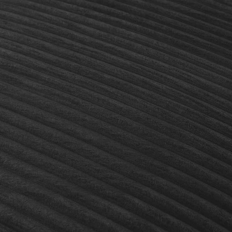 Méridienne surdimensionnée en velours côtelé, Noir