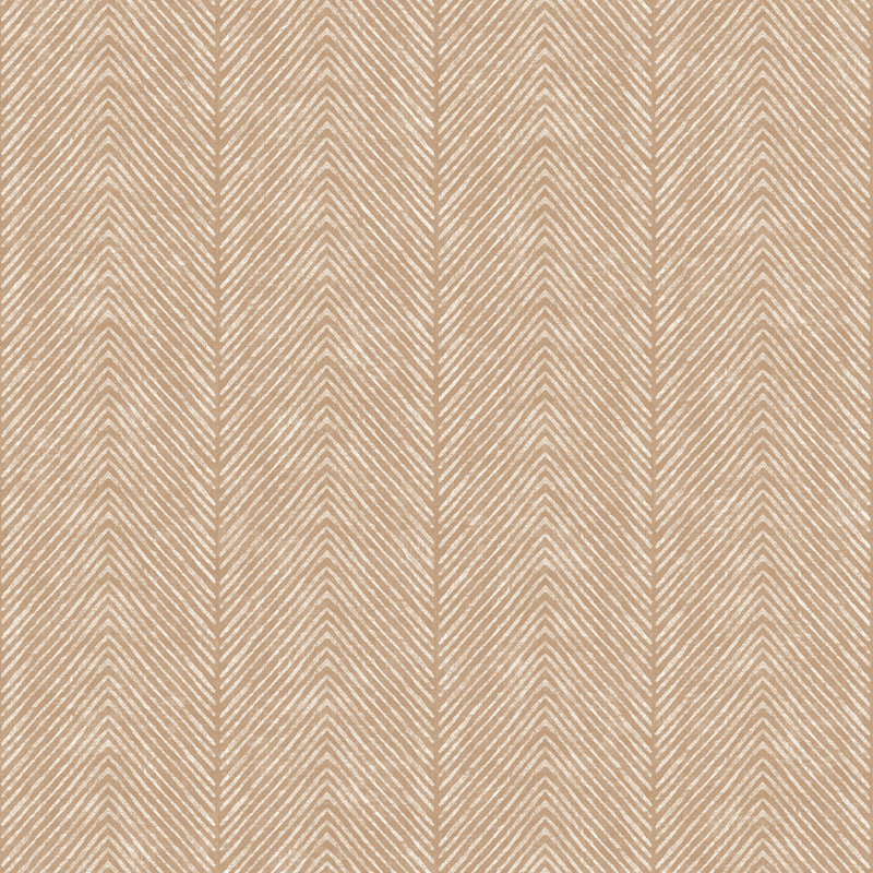 Papier peint naturel à chevrons, Taupe