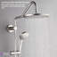Douche de rénovation FORNO ACQUA AcquaSPA, douche de pluie de tête, pomme de douche à main, jets de corps, inverseur à 6 voies, finition nickel brossé, débit de 2,5 GPM-116472684