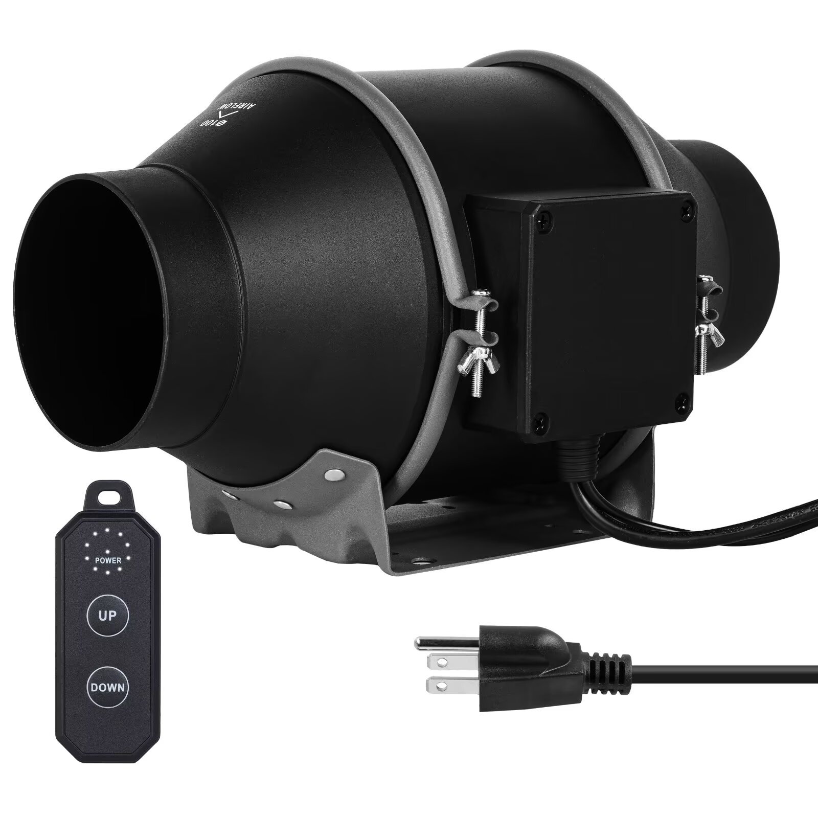 iPower 4 Inch Inline Duct Fan with 10-speed Controller, 214 CFM ...