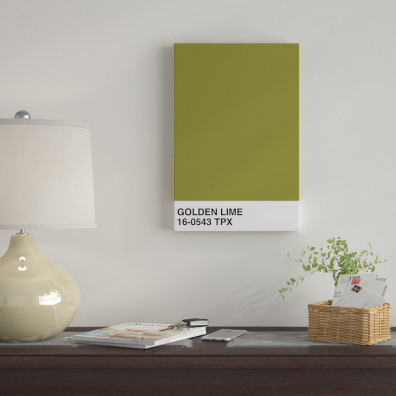 « golden lime 16-0543 tpx », impression sur toile, H 60 po x l 40 po x P 1,5 po, Toile tendue, Pas de tapis
