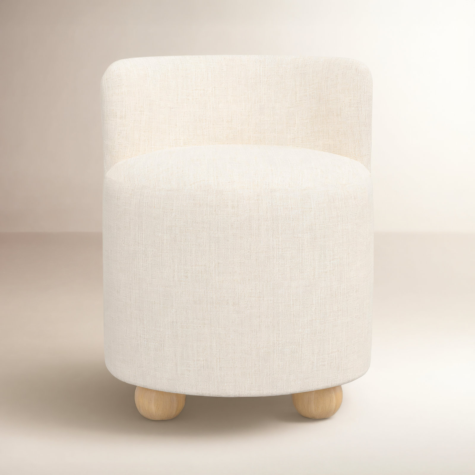 Bee Vanity Stool, Classic Talc Linen