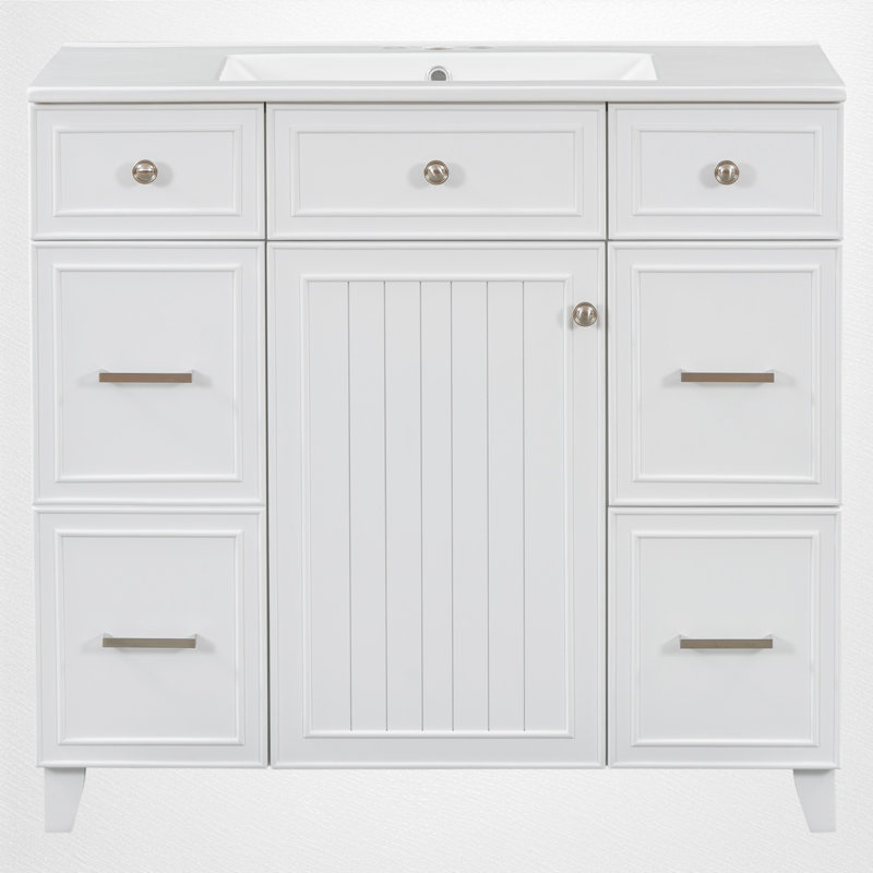 Ensemble de meuble-lavabo simple 36 po Damyron, blanc