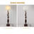 Nut-brown Solid Wood+Fabric Free form Floor Lamps