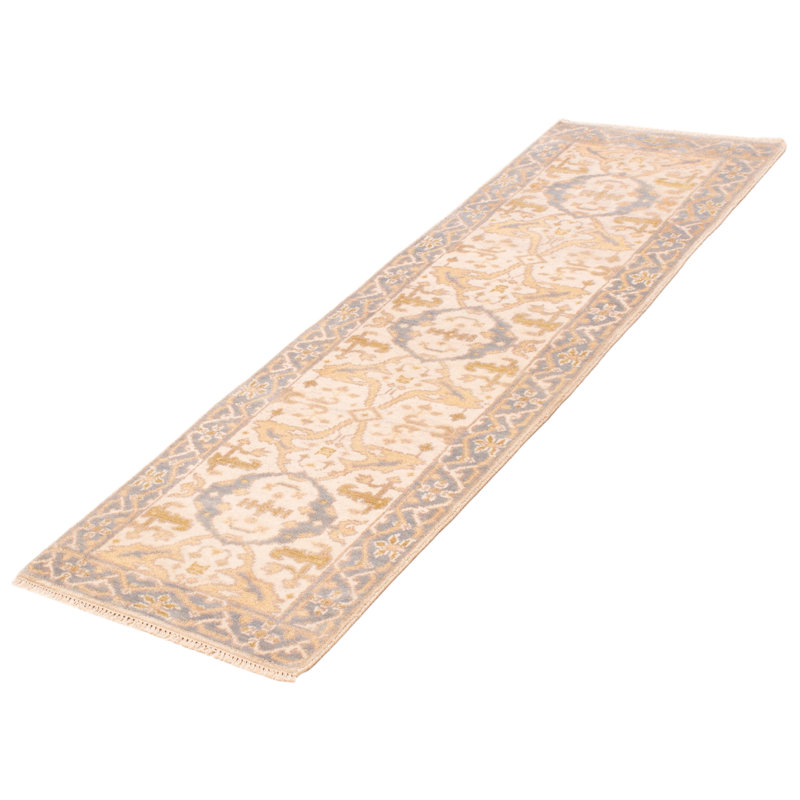 One-of-a-Kind 2'6" X 8'3" New Age Runner Wool Area Rug in Ivory