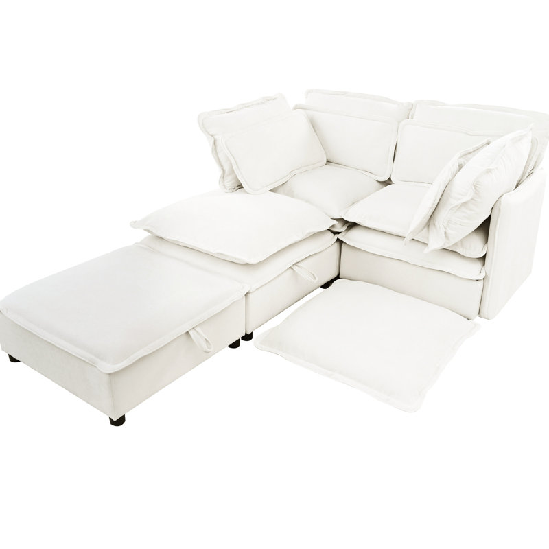 Beige With Double-layer Cushions And Convenient Storage - 4 Dual-layer Handy, Beige