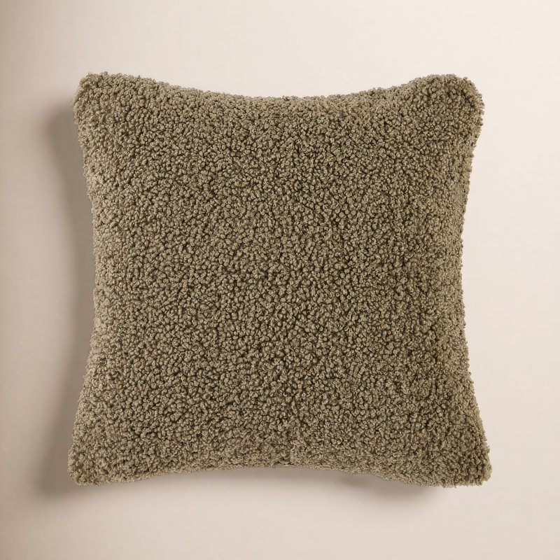 Coussin Teddy Teddy, Chêne foncé, H 27 po x l 27 po