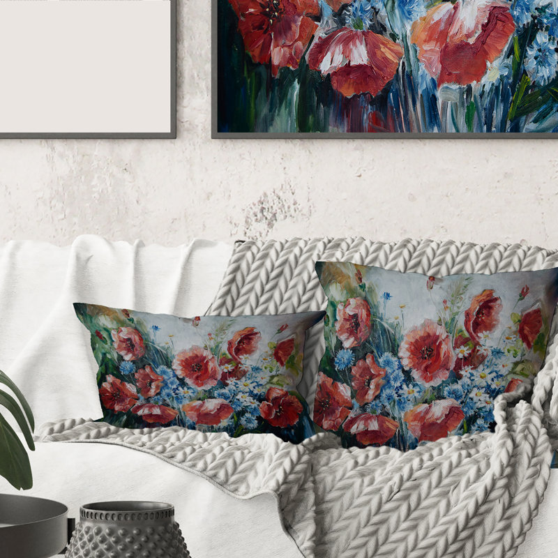 Housse et insert de coussin Bouquet of Poppies