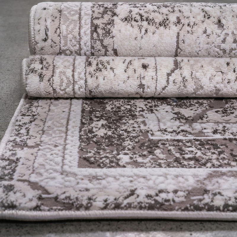Tapis turc Palmira Carlo-GRIS, Rectangle 5 pi 3 po x 7 pi 2 po