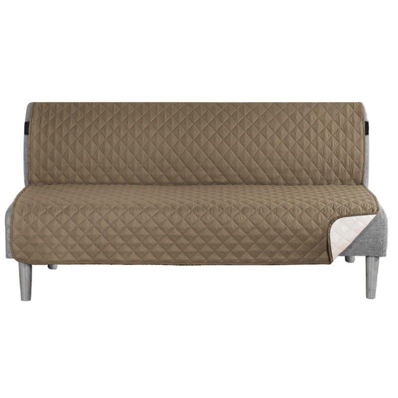 Housse pour futon à coussins carrés Allardt, Taupe
