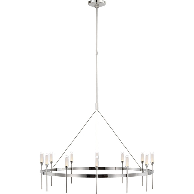 Peter Bristol Overture XL Ring Chandelier, Polished Nickel