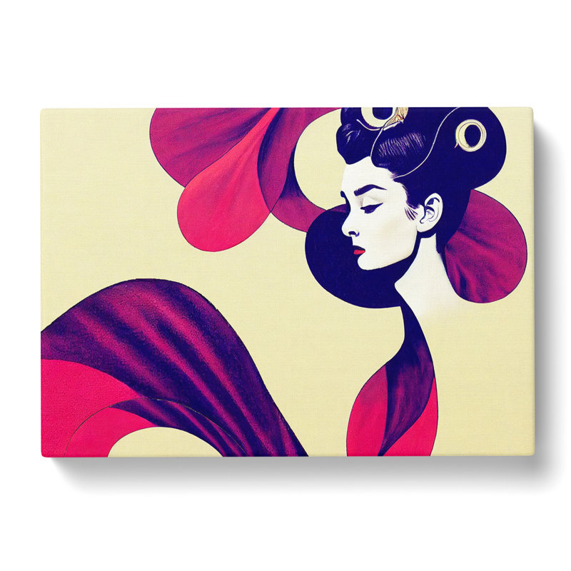 Beautiful Woman - Wrapped Canvas Print, 35cm H x 50cm W x 3cm D