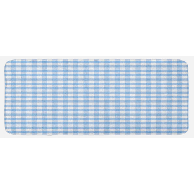 Tapis de cuisine Little Blue Squares And Stripes