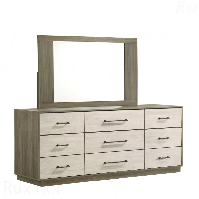 Modern Wood Framed Accent Mirror
