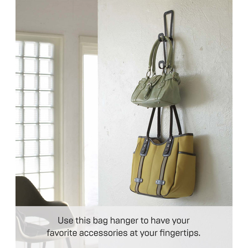 Black Steel Chain Link Bag Holder for Closet and Door