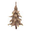 Ornements d'arbre rustique (ensemble de 4) - 5,25 po plastique avec support en jute