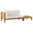 Seana Outdoor Acacia Wood Loveseat And Coffee Table Set With Cushion-69842590-69842591-101249910