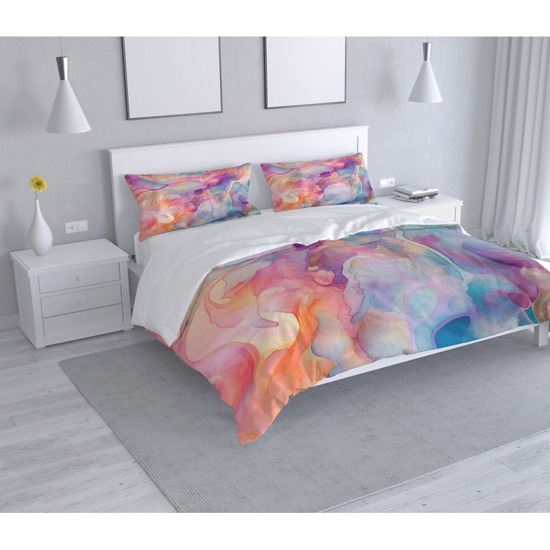 Abstract Duvet Cover, Twin Duvet Cover + 1 Queen Sham