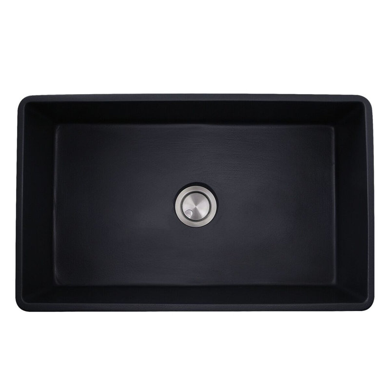 Vineyard 33'' L Single Basin Kitchen Sink, Matte Black