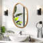 Miroir mural irrégulier décoratif, miroir asymétrique pour la décoration murale, miroirs d'appoint ondulés pour le salon, la salle de bain, le vestibule, miroir à forme irrégulière abstraite, 32 po x 22 po